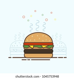 Fast food vector burger