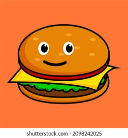 fast food vector character. burger, coffee, lemonade, fried chicken, donut, french fries, soda. exspression
