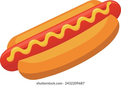 Fast food vector design with Hot dog isolated