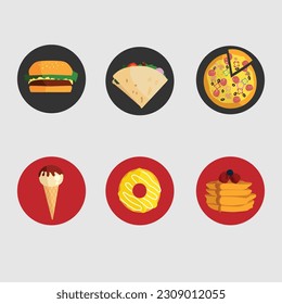 Fast food vector files - fully editable