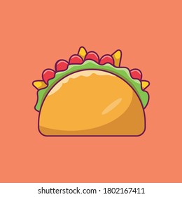 fast food vector flat color icon 