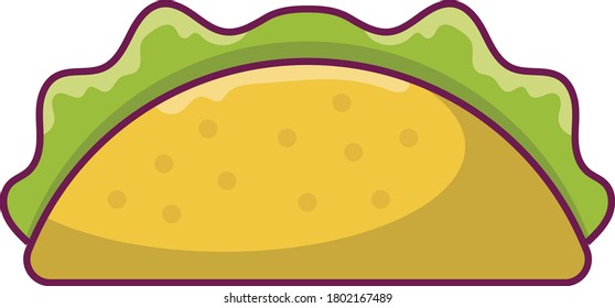 fast food vector flat color icon 