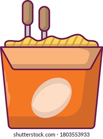 Fastfood-Vektorfarbensymbol