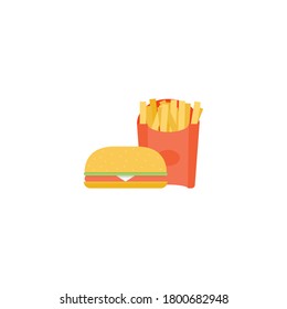 fast food vector flat icon on white background