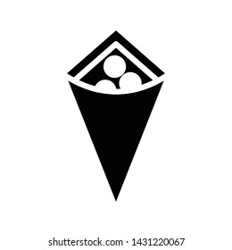 fast food vector glyph flat icon