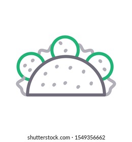 fast food vector glyph flat icon
