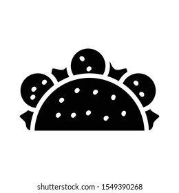 fast food vector glyph flat icon