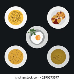 Fast food vector graphics. Restaurant food item. Fast food illustration pack