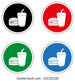 fast food - vector icon
