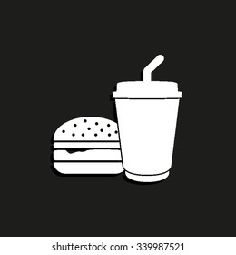fast food - vector icon