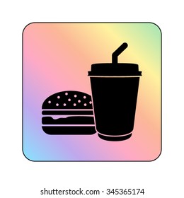 fast food - vector icon