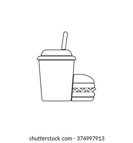 fast food  - vector icon