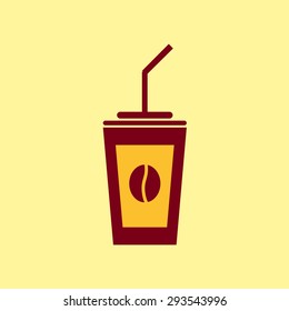 Fast food vector icon. Coffee pictogram.