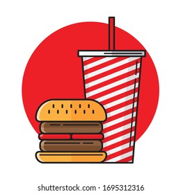 Fast Food Vektorillustration Icon Design.