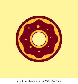 Fast food vector icon. Donut pictogram.
