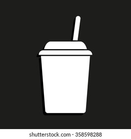 fast food -  vector icon with shadow