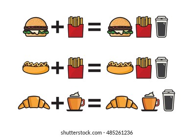 Fast food vector icons