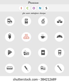Fast food  vector icons for web sites and user interface