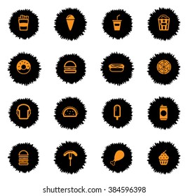 Fast food  vector icons for web sites and user interface