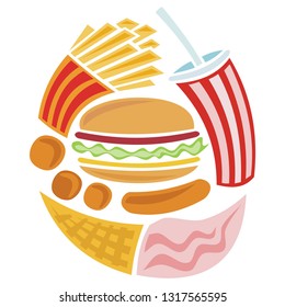 Fast food. Vector illustration