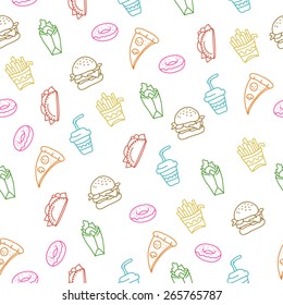Fast food. Vector illustration