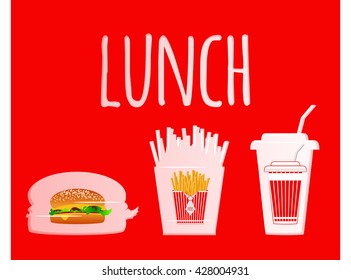 Fast food. Vector illustration.