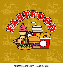Fast food vector illustration