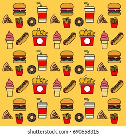 Fast food vector illustration