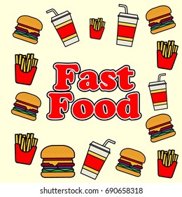 Fast food vector illustration