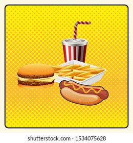 Fast food vector illustration for design work