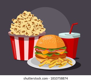 Fast food vector illustration design