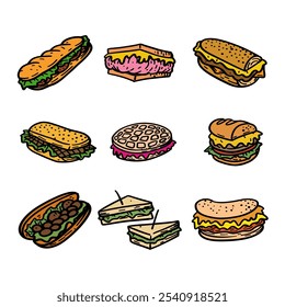 Ilustración vectorial de comida rápida para el diseño, icono, logotipo, Plantilla, etc
