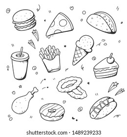 Fast food Vector illustration. Drawing design concept