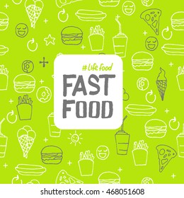 fast food. vector illustration, hand made