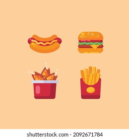 Schnelles Food, Vektorgrafik-Set 