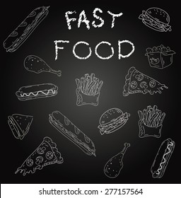 fast food vector illustrations