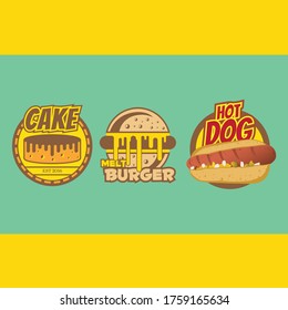 Diseño de ilustraciones vectoriales de comida rápida
