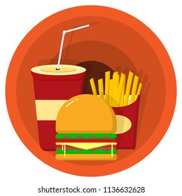 Fast food vector isolated