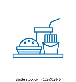 Fast food vector line icon