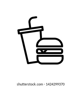 fast food vector line icon illustration eps 10