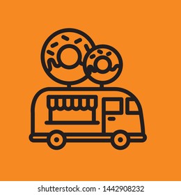 Fast Food Vector Line Icon. Street Food.
