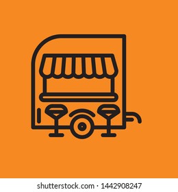 Fast Food Vector Line Icon. Street Food.