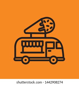 Fast Food Vector Line Icon. Street Food.