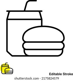 Fast Food Vector Line Icon