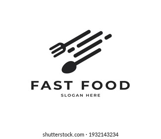 Fast food vector logo design. Fast delivery service tech logo icon design