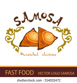 FAST food. VECTOR LOGO SAMOSA
