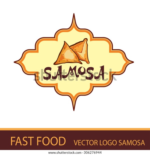 Fast Food Vector Logo Samosa Arabic Stock Vector Royalty Free