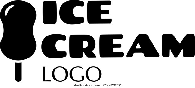 fast food vector logo sticker with text and ice cream