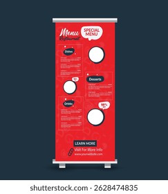 Fast food vector menu template