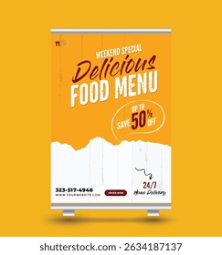 Fast food vector menu template